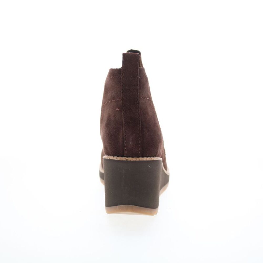Sofft Dark Brown Suede Wedge Ankle Booties - Picture 4 of 4